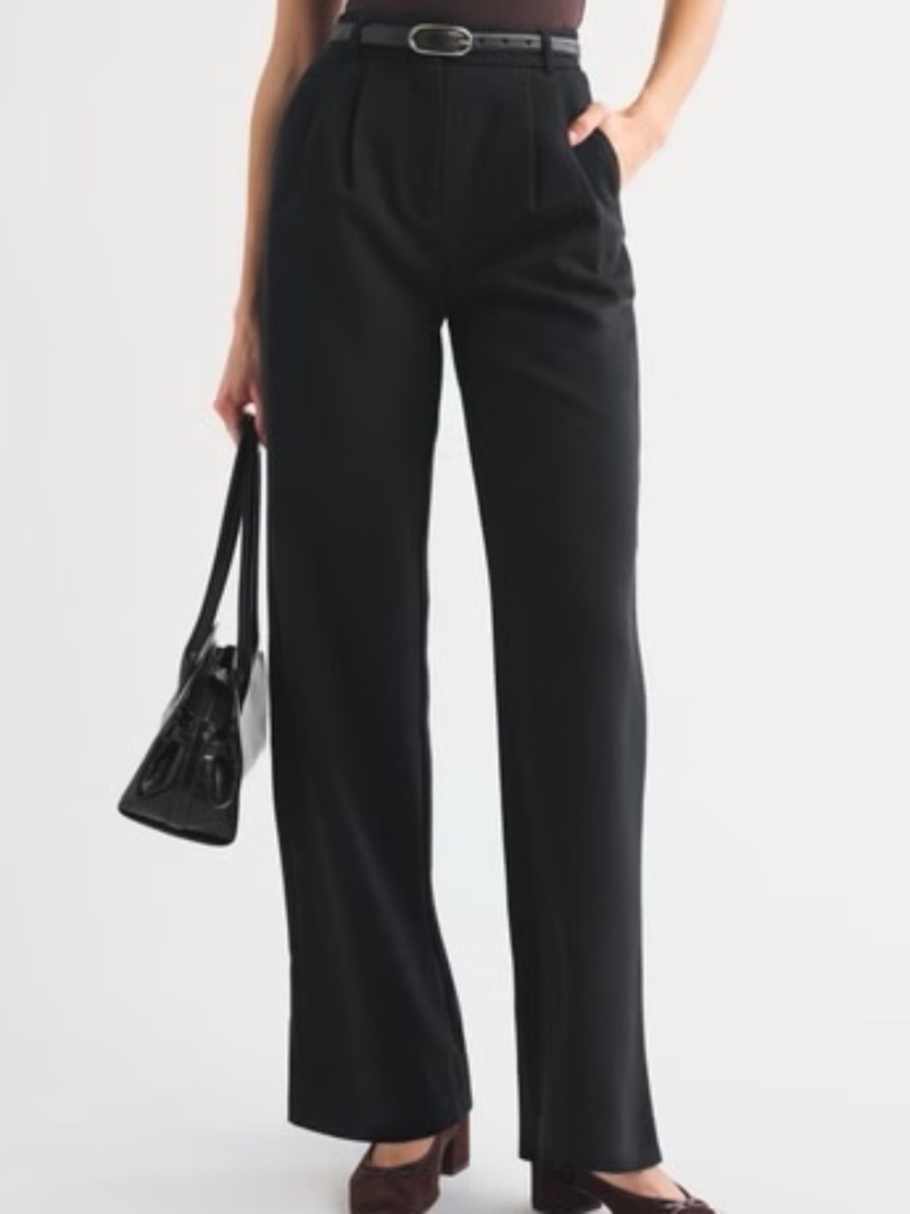 NWT A&F Sloane Tailored Wide Leg Pant -27/4R